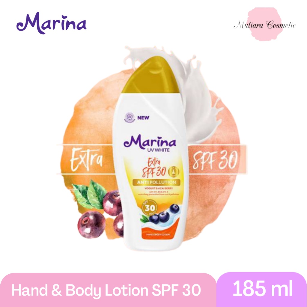 Marina Body Lotion UV White Extra SPF 30 Anti Pollution 185ml