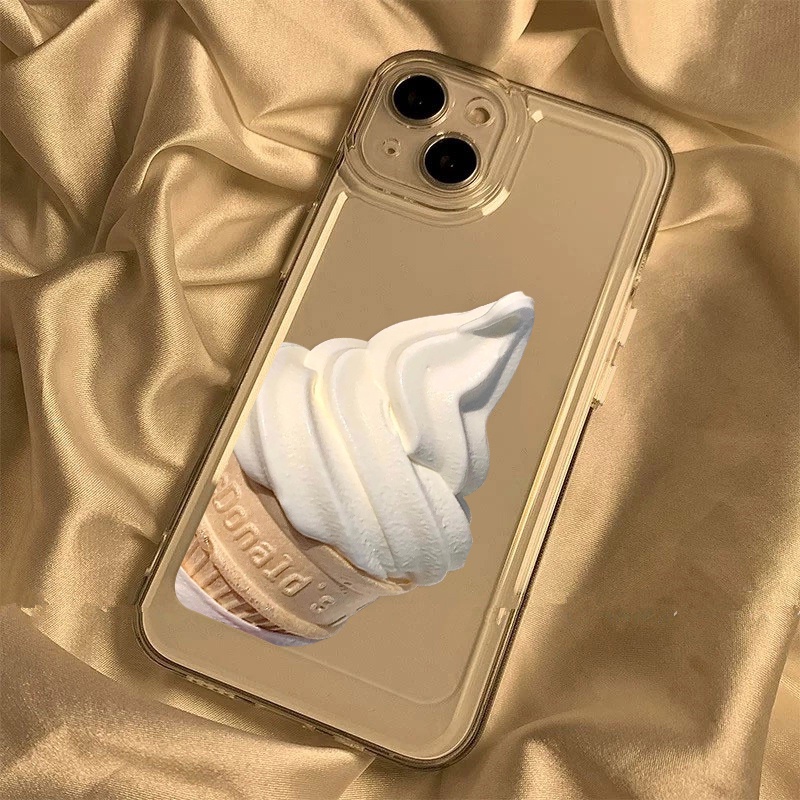 Ice Cream Case Untuk Samsung A11 EU A12 A13 A14 A10 A10S A20 A21 A22 A23 A20S A30 A02 A03 A50 A51 A52 A53 A54 A31 A32 A33 A34 A04 A73 A72 A71 S10 Akrilik Space TPU Penutup Belakang