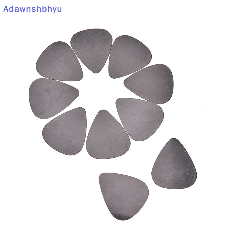 Adhyu 10pcs bass guitar picks stainless steel Akustik Gitar Listrik plectrum 0.30mm ID