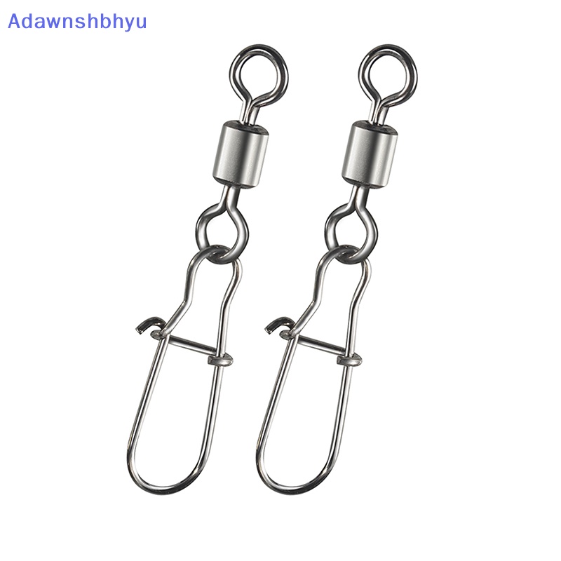 Adhyu Konektor Pancing Stainless Steel Pin Bearing Rolling Swivel Snap Pins Mancing ID