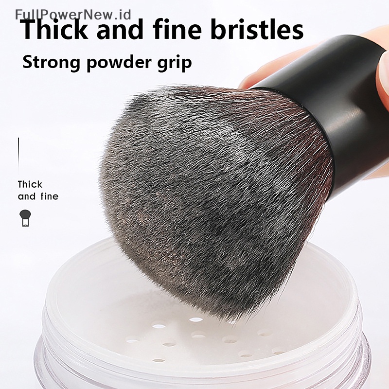 Power Bronzer Loose Powder Blush Kabuki Bedak Contour Makeup Soft Brush Alat Kosmetik ID