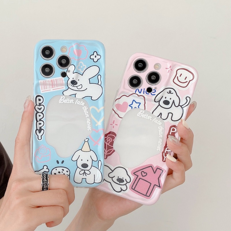 IPHONE Untuk Iphone14 13 12 11 Pro Max X XR XS Max7 8 Plus Kartun Lucu Anjing Kecil Transparan Pelindung Soft case