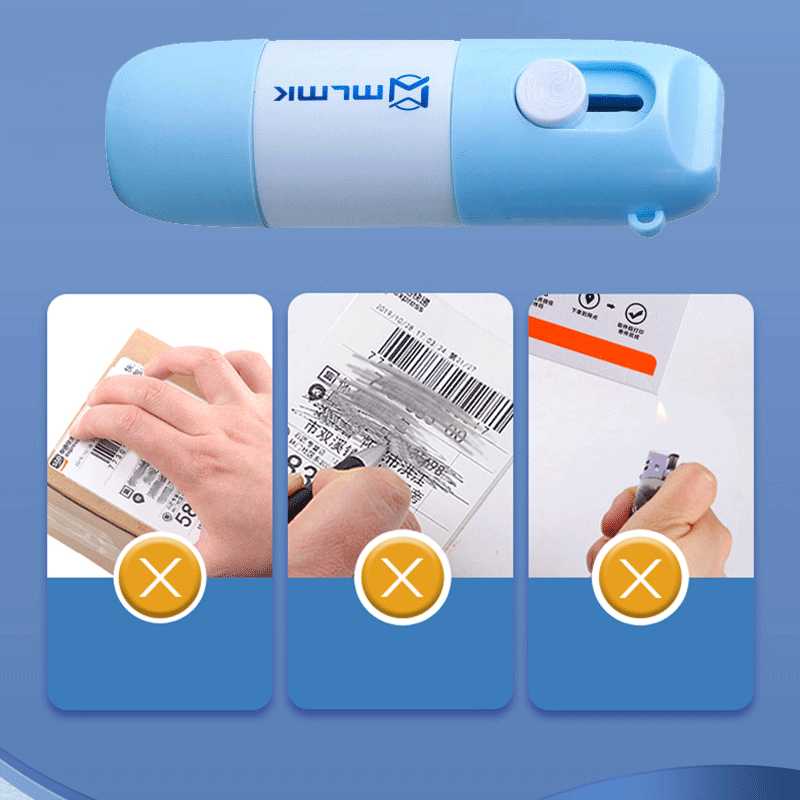 MLMK Stempel Penghapus Resi 2 in 1 Cutter Pembuka Paket 10ml