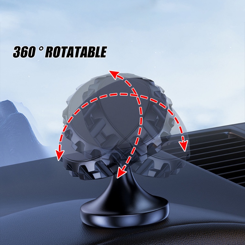 Universal360° Rotatable Magnetic Car Phone Holder Strong Magnet Tempel-type GPS Dashboard Mount Stand Aksesoris Interior Otomatis