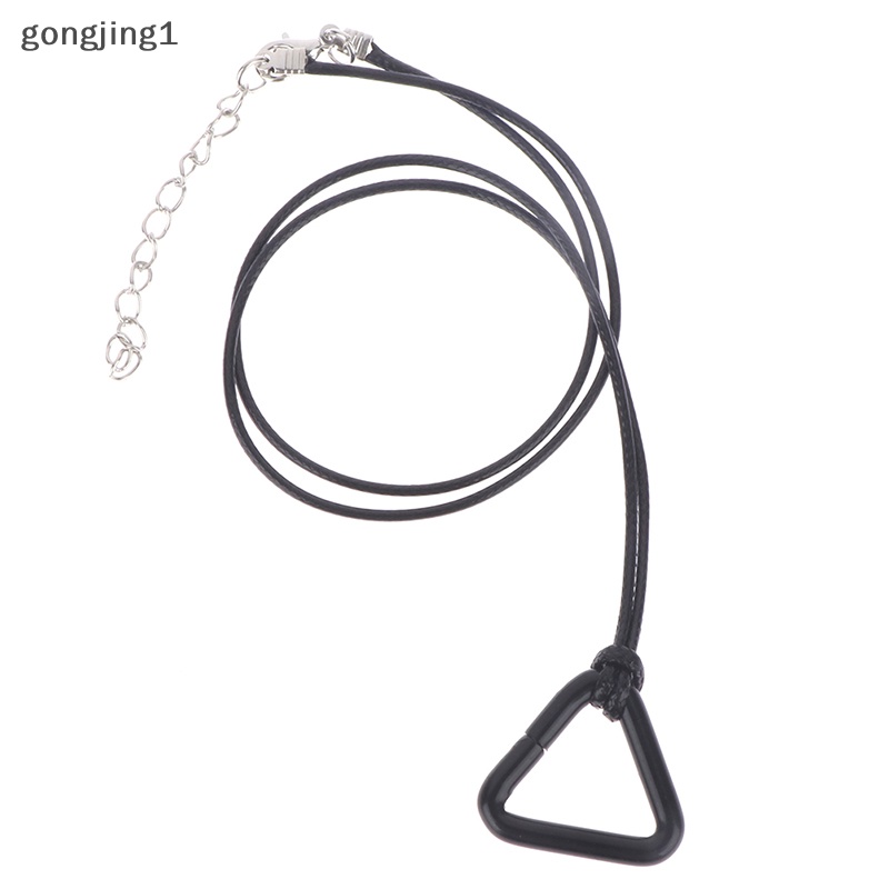 Ggg Cosplay Anime Denji Pochita Liontin Untuk Chain Man Kalung Perhiasan Segitiga Tarik Cincin Prop Choker Rantai Kulit Aksesoris ID