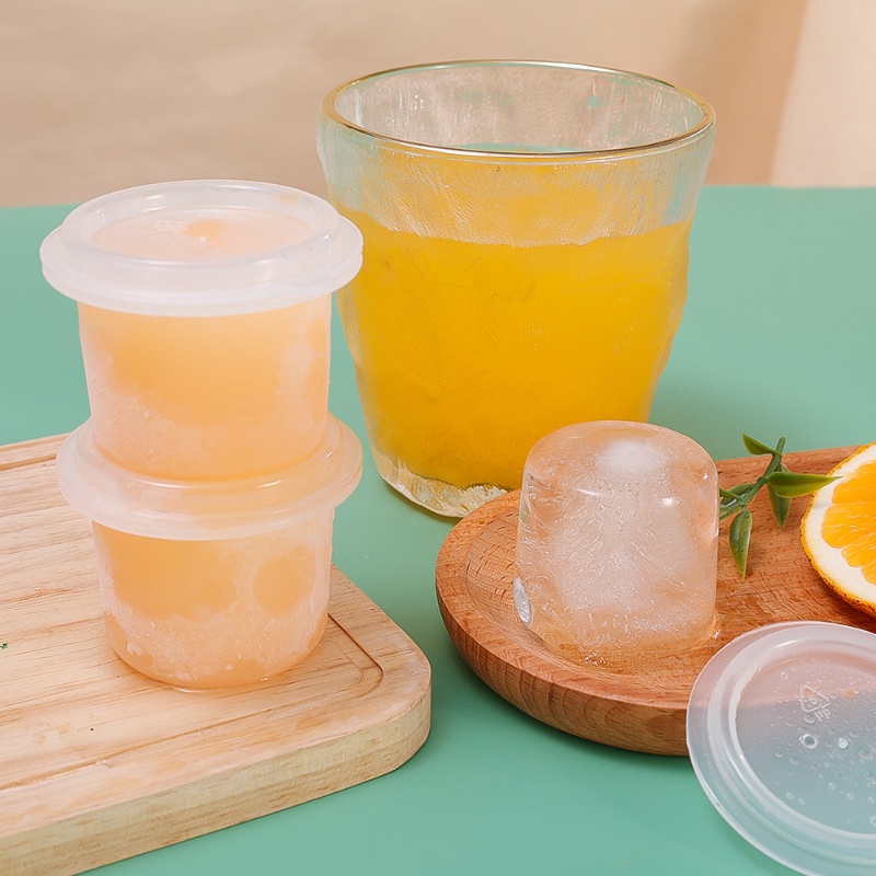 [Unggulan] Stackable Pudding Jelly DIY Cup Dengan Tutup/Tray Pembuat Makanan Pelengkap Bayi/Summer Fruit Popsicle Freezing Box/Cetakan Es Batu Mudah Dibentuk