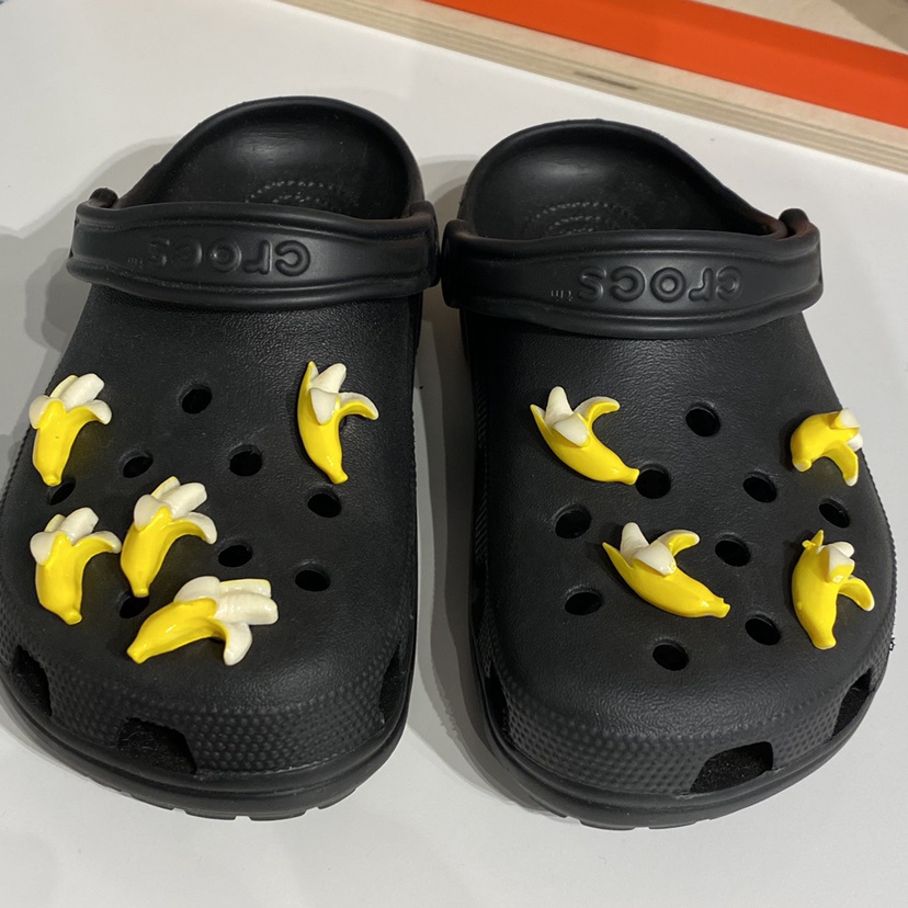 &lt; Jika Anda Suka Banana&gt; Dekorasi Sepatu Lucu DIY Aksesoris JIBBITZ Pesona Gesper Sepatu