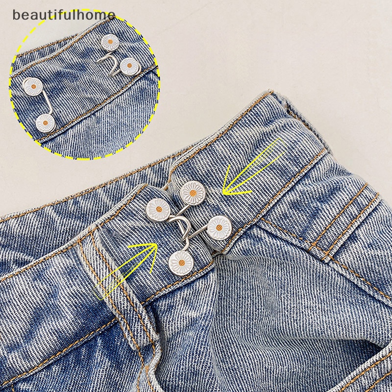 {beautifulhome} Set Bros Wanita Mengencangkan Pinggang Bros Untuk Wanita Rok Celana Jeans Klip Pinggang Yang Dapat Disesuaikan Pin Logam Aksesoris Pakaian.