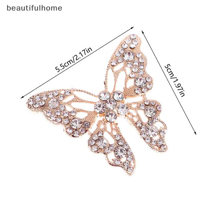 {beautifulhome} 1pc Women Shoes Clip DIY Rhinestones Pesona Sepatu Perhiasan Ikatan Simpul Sandal Gesper Dekorasi Tumit Tinggi Shoe Flower Shoes Accessories.