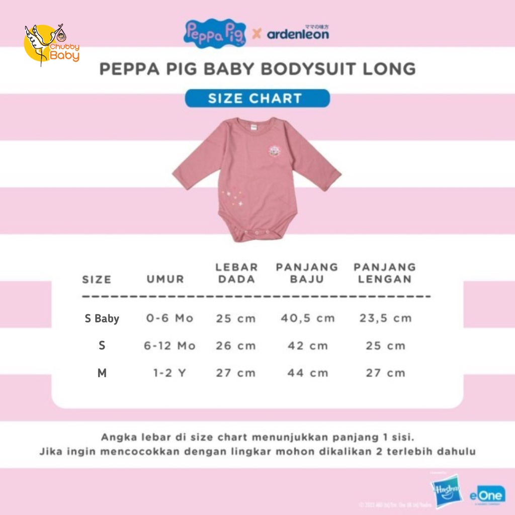 ARDENLEON Peppa Pig Baby Bodysuit Long | Jumper Bayi