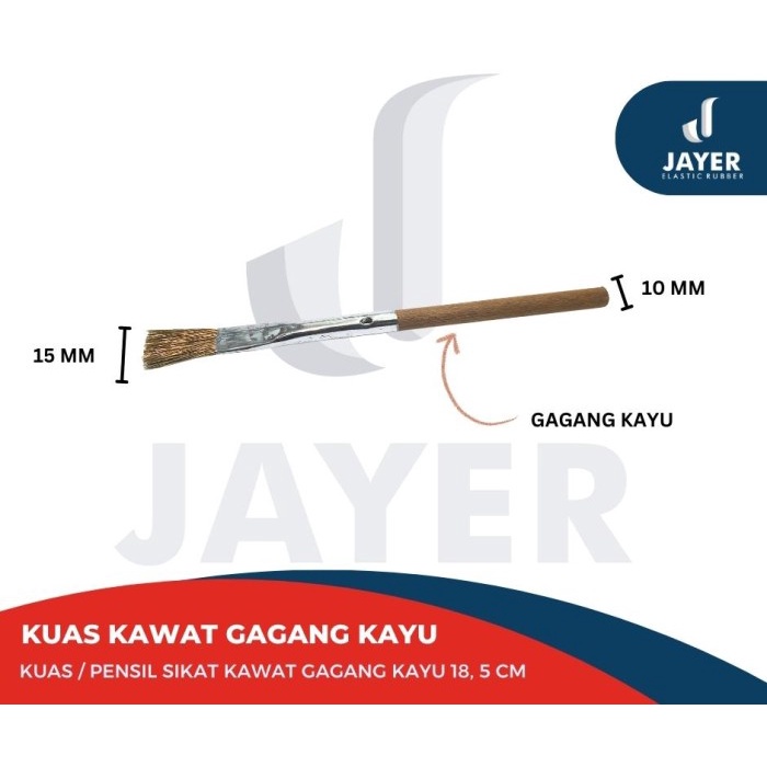 Kuat kawat Gagang kayu 05 inch sikat kawat karat blok mesin dll