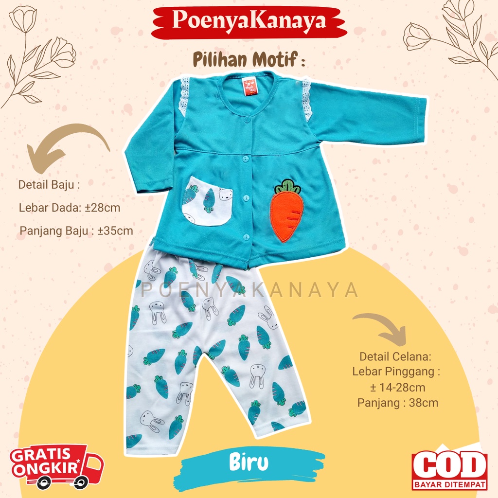 Setelan Baju Bayi Piyama Bayi Panjang Perempuan WORTEL Angela Kids 6-18 bulan SPY69