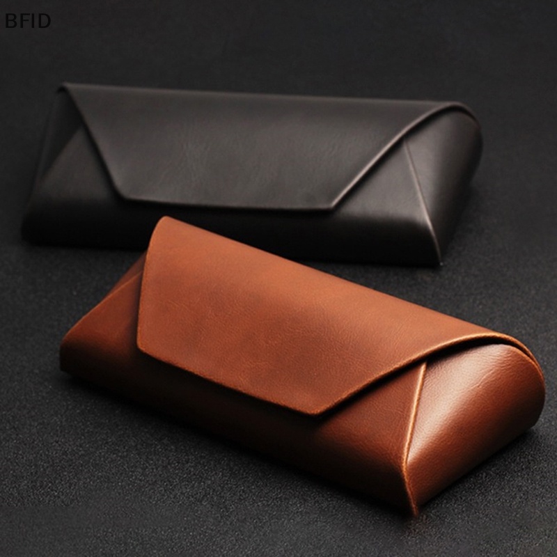 [BFID] Myopia Leather Glasses Case Kotak Kacamata Kulit Untuk Wanita Kotak Kacamata Berjemur Kacamata Pouch Solid Aksesoris Kacamata [ID]