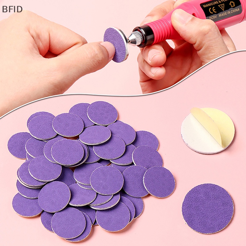 [BFID] 50pcs Disk Replacement Pad Pink Grit Refill Pads Untuk Alat Pedicure Poles [ID]