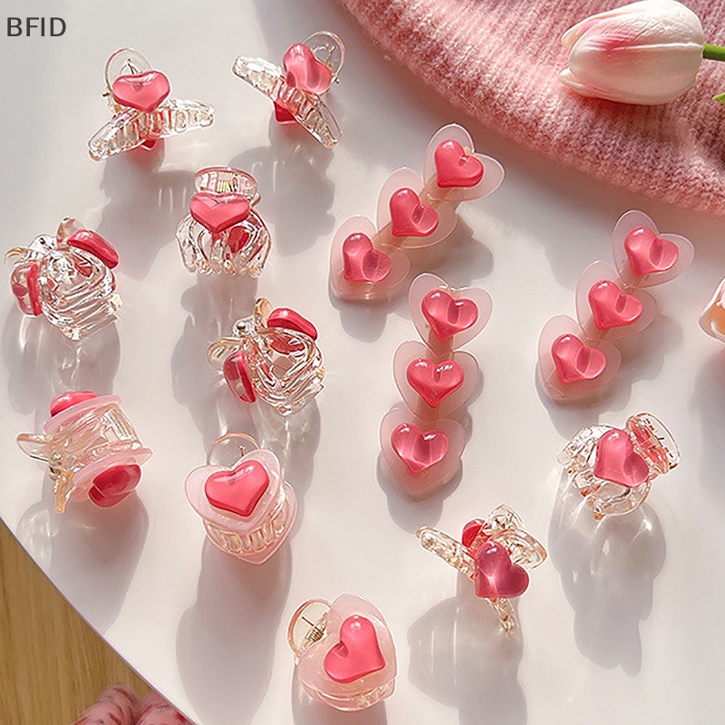 [BFID] Sepasang pink Lucu Manis Cinta Bola duckbill Klip Korea INS hair clip side clip [ID]