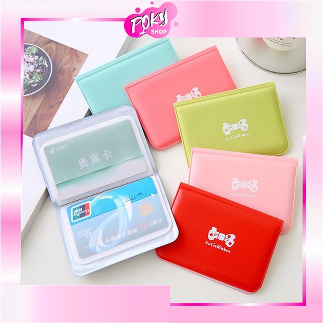 POKY - D1374 Card Wallet / Dompet ID Card / ID Card Holder / Dompet Kartu Mini / Dompet Kartu Cutie Ribbon D061 / Dompet Kartu Pita