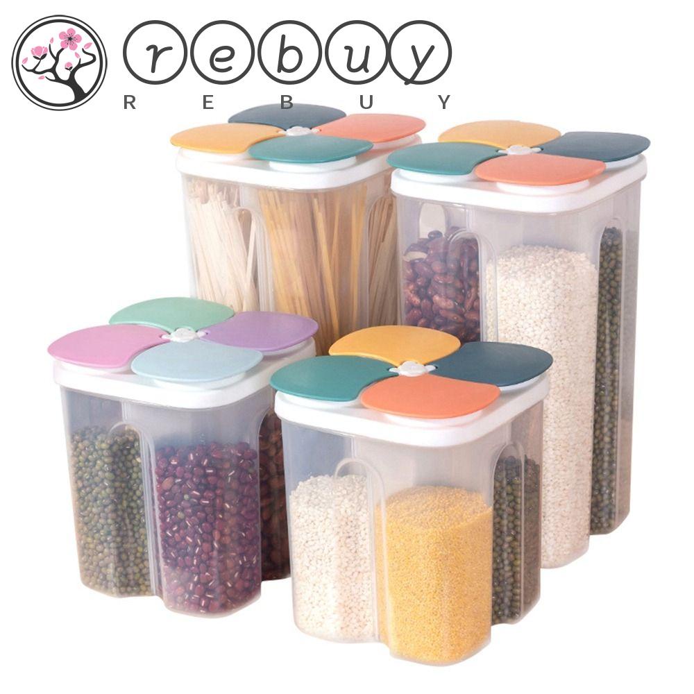 Rebuy Storage Box Waterproof 1Pcs Sealed for Multigrain Tea Kaleng Moisture Proof Keep Fresh Grain Storage Tank