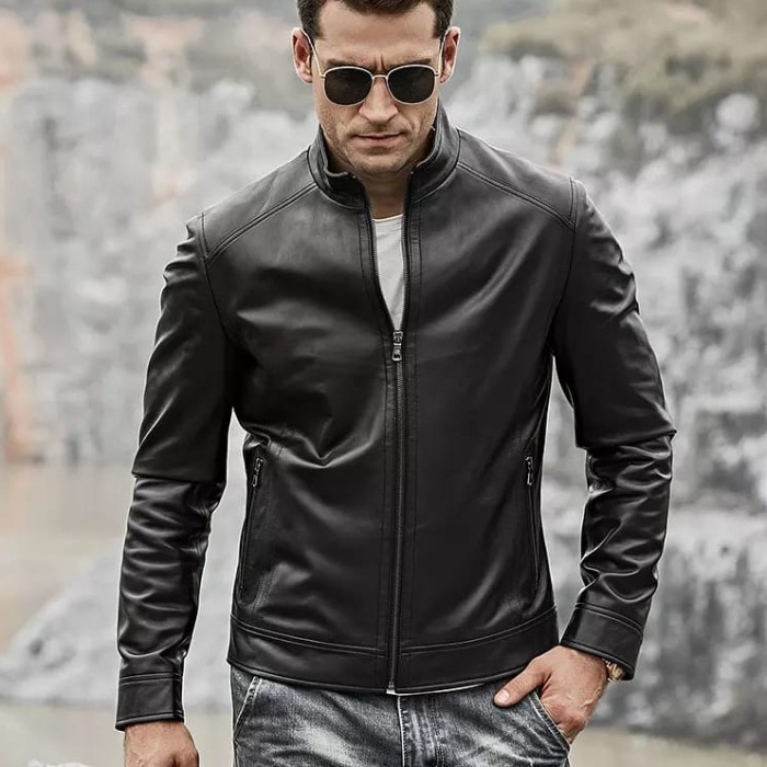 jaket kulit pria terbaru/ jaket kulit original 100% kulit asli domba-jaket kulit asli pria COD /jake