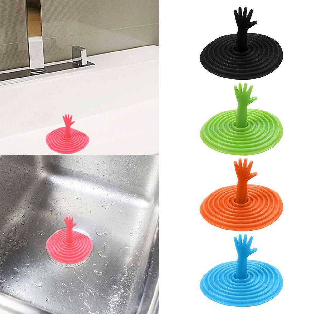 POPULAR Populer Sumbat Bathtub Praktis Silikon Aksesori Kamar Mandi Wastafel Hair Stopper Untuk Dapur
