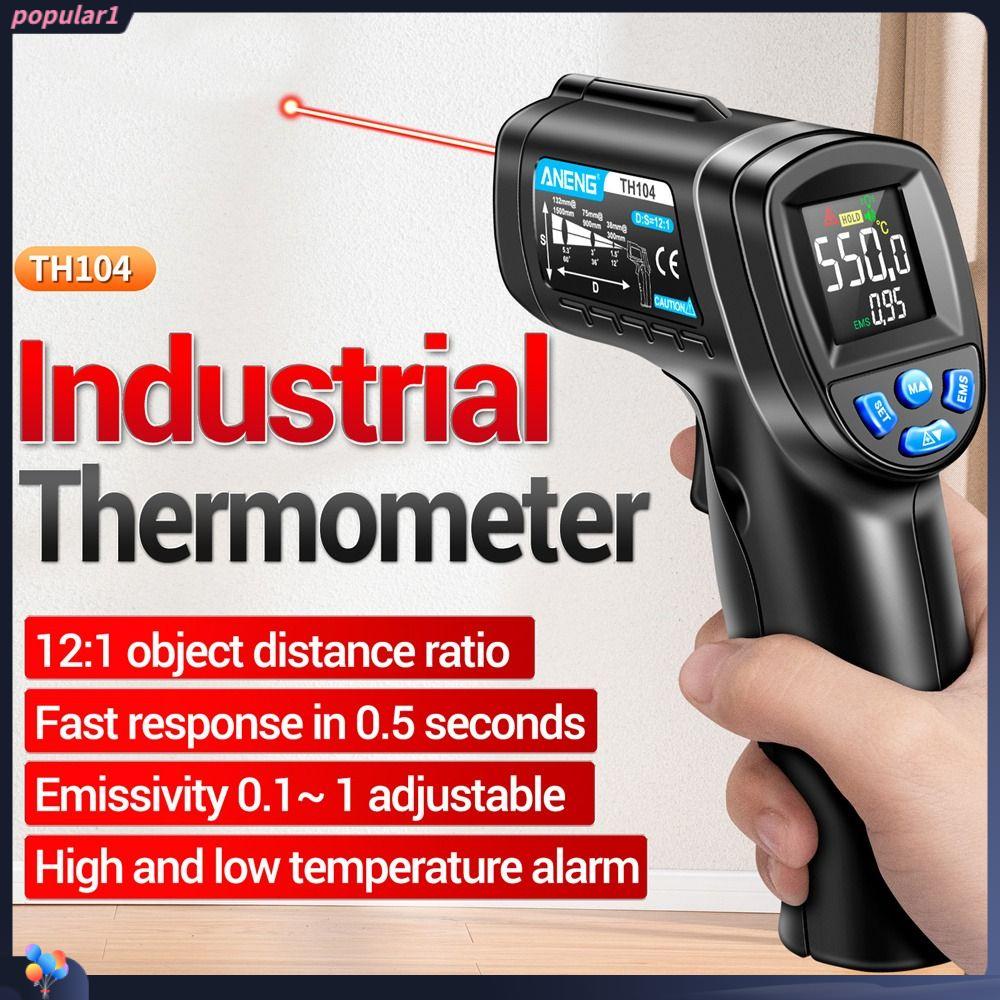 POPULAR Populer Infrared Thermometer Non Kontak D:S=12:1 -58℉ Kepada1022℉ (-50℃ Kepada550℃) Pyrometer IR Digital Untuk Industri