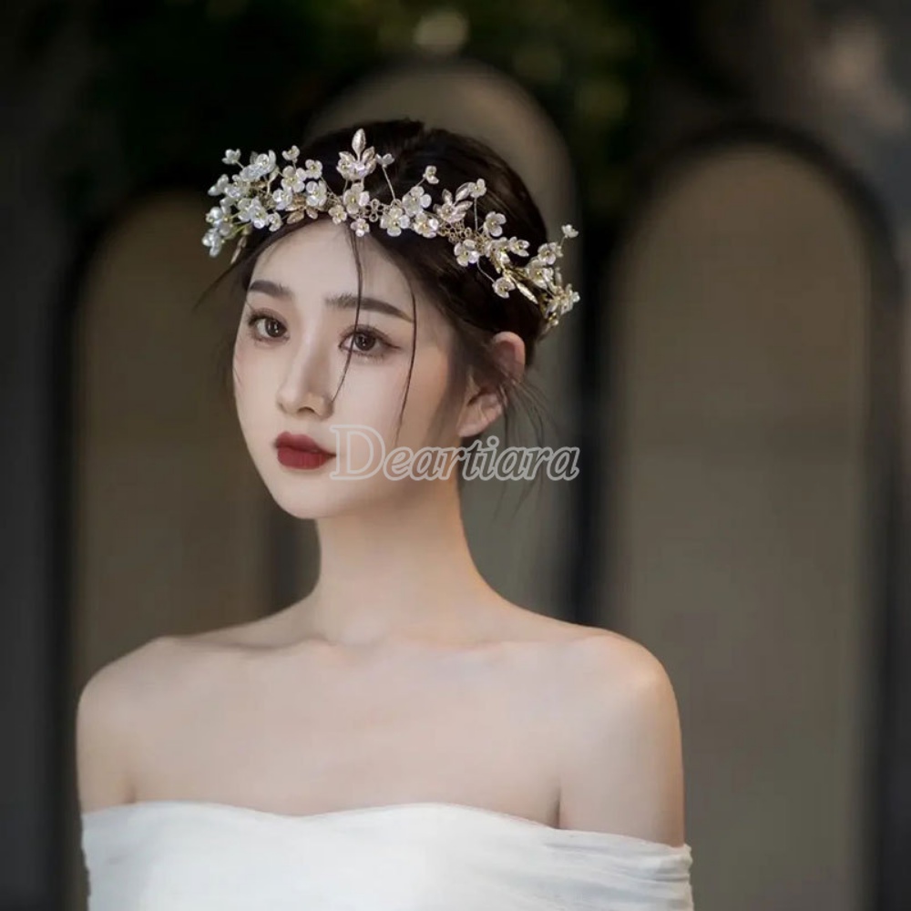 Bridal Wedding Headwear New Flower Handmade Hair Band Aksesoris Pernikahan Foto Studio Elegan