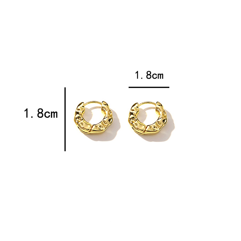 Anting Hoop Lingkaran Kecil Warna Emas Sederhana Lucu Untuk Wanita Perhiasan Geometris Metal Ear Loop Aksesoris Pesta