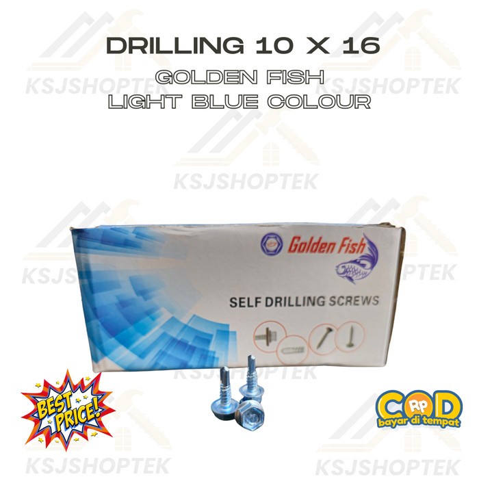 Drilling Galvalum Canal 10 x 16 PER PACK (800 BJ) Baja Ringan SDS