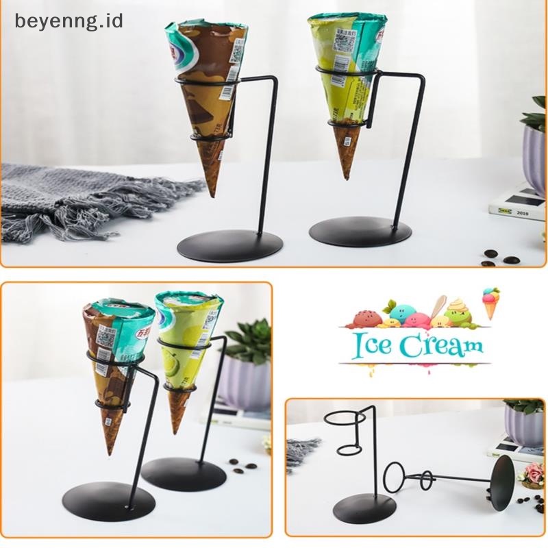 Beyen Ice Cream Cone Holder Display Stand Ulang Tahun Pernikahan Dengan Base Popcorn Reusable ID