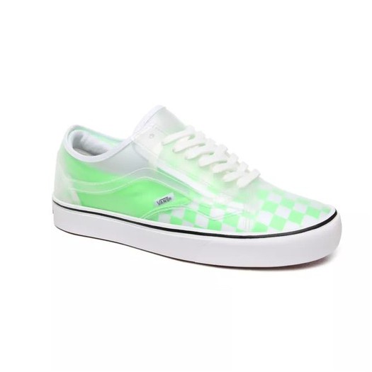 SEPATU VANS OFF THE WALL | SLIP SKOOL COMFYCUSH CHECK GREEN