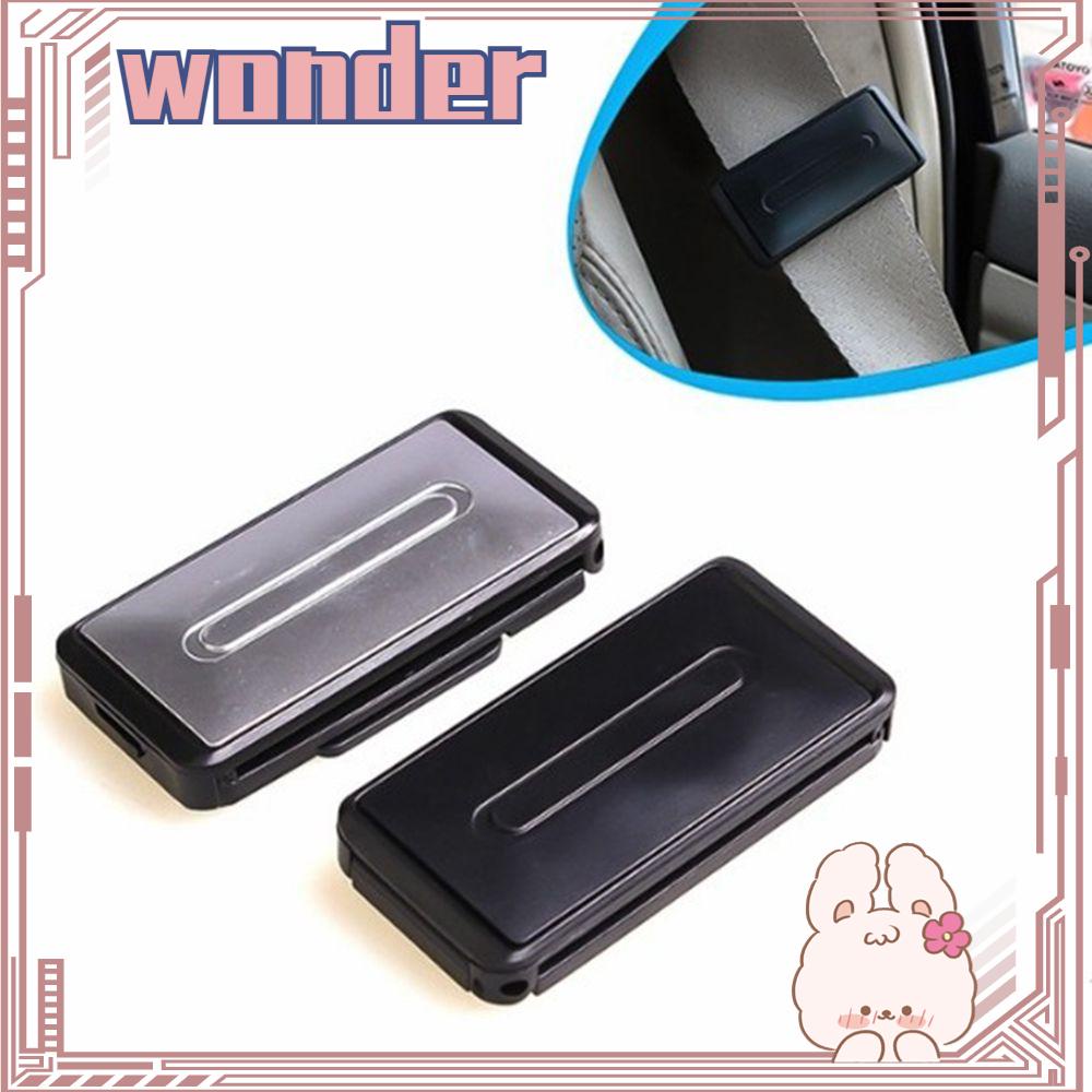 WONDER 2pcs Belt Safety Adjuster Clip Universal Pengikat Penyesuaian Kunci Meningkatkan Kenyamanan Socket Seatbelt Stopper