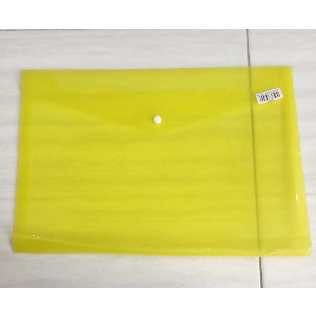 MAP PLASTIK 1 KANCING KUNING TIPIS