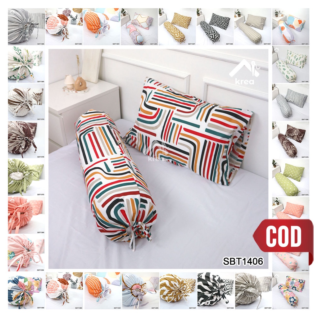 SARUNG BANTAL GULING MOTIF BAHAN KATUN