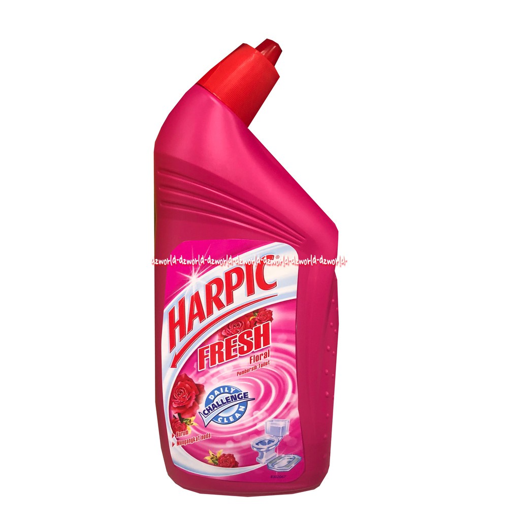 Harpic Fresh Fresh Floral 450ml Pembersih Toilet Aroma Bunga Mawar Harpik Rose Pink Kuning