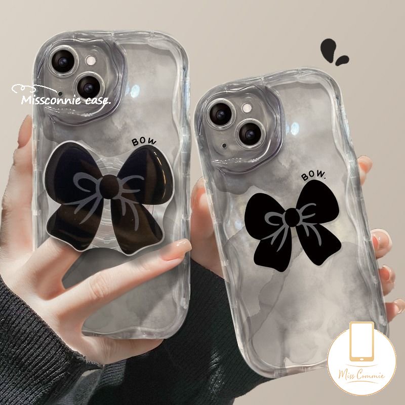 Casing Bracket Holder Ikatan Simpul Cream 3D Fantasy Untuk Redmi Note10 11 8 9 10s 11s 12 10 Pro Max Redmi 9A 10C A1 A2 9 9T 10 10A 9C NFC POCO M3 3D Penutup Tepi Bergelombang Lengkung