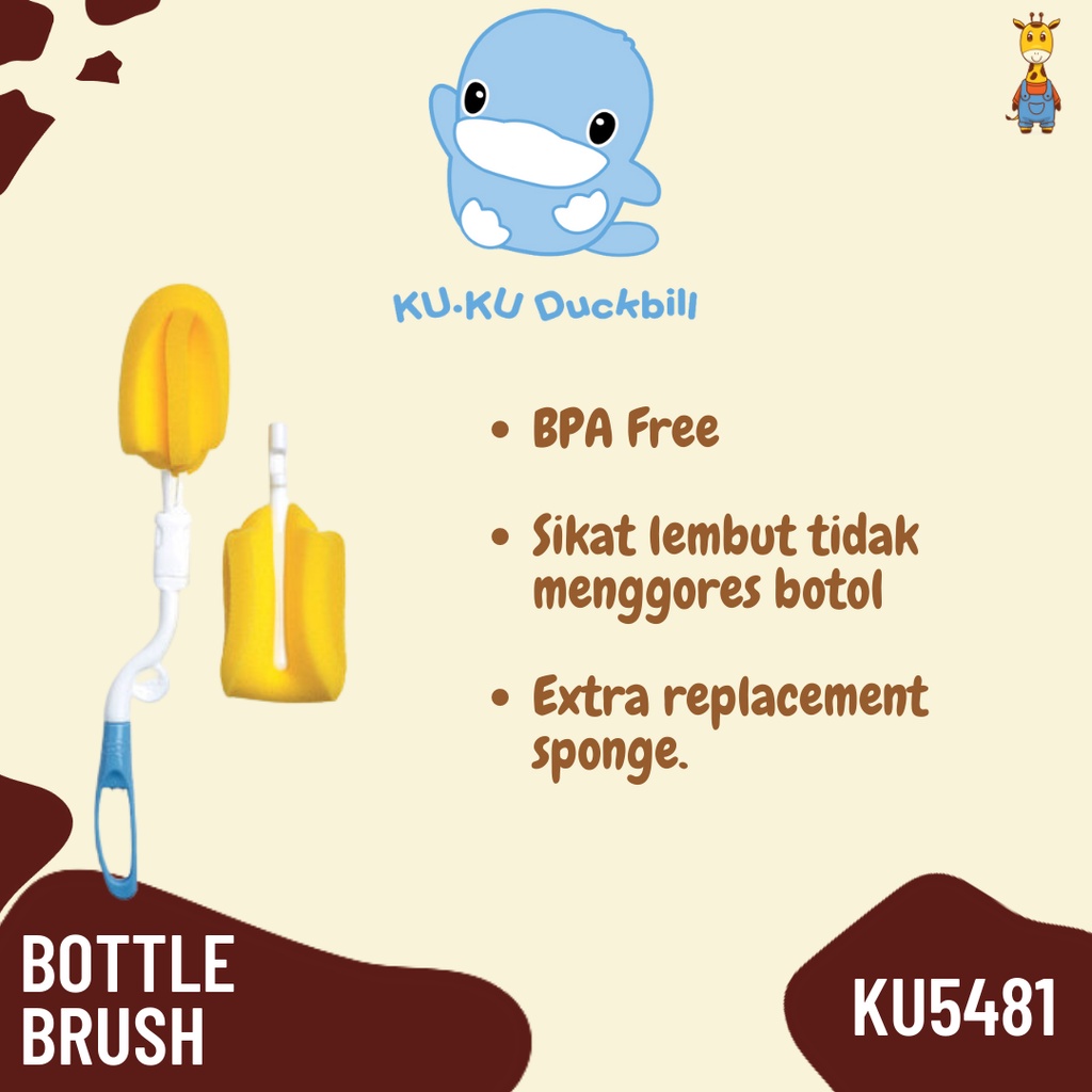 Kuku Duckbill Bottle Brush KU5481 - Sikat Botol Bayi