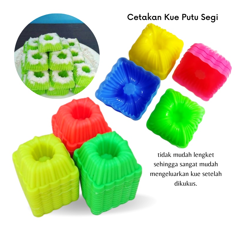 GOS -E407- Cetakan Kue Putu Segi - 1 Pcs Cetakan Puding Agar Putu Ayu Talam Segi Bulat