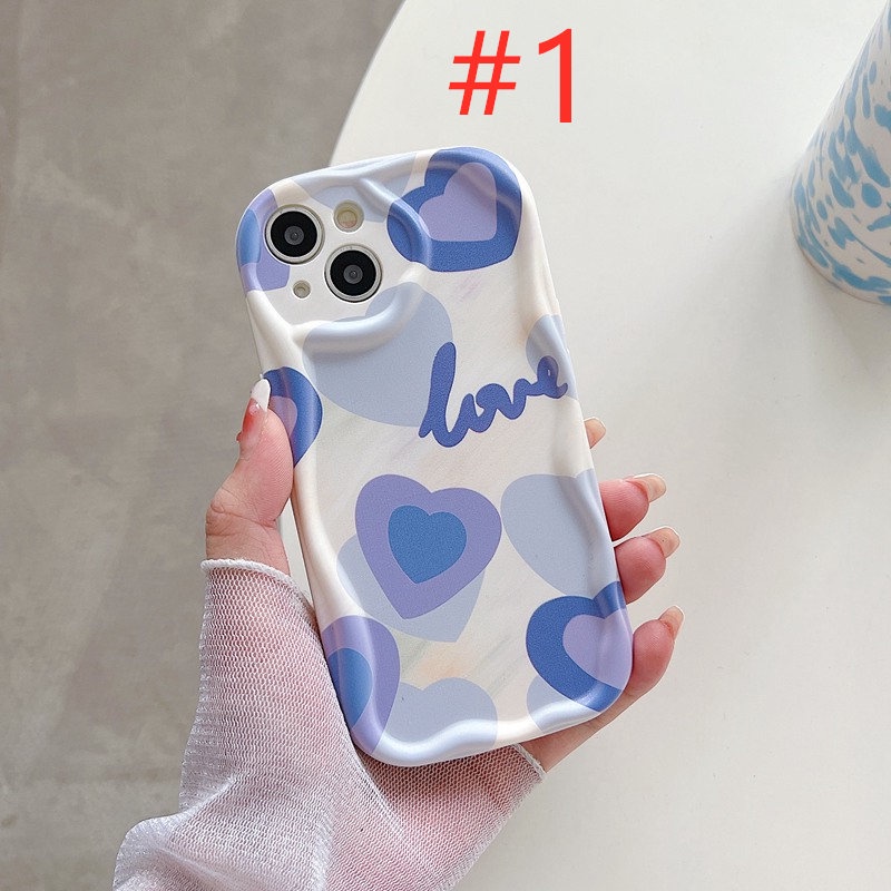 Cream Casing Gradient Pink Love Soft Case HP iP iPhone 6 6S 7 8 14 + Plus SE 2020 2022 X XS XR 11 12 13 Pro Max