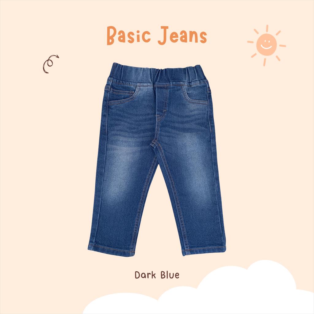 Yobebee Celana Jeans Panjang Anak Unisex Usia 2 4 6 8 10 12 Tahun Bawahan Kids Pants Denim Karet Remaja Tanggung Straight Model Casual Tren Anak Laki Laki Perempuan Cewek Cowok