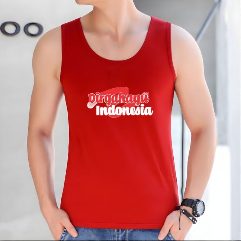 Singlet Pria Dirgahayu Indonesia Baju Singlet Pria Tanktop Pria Cotton