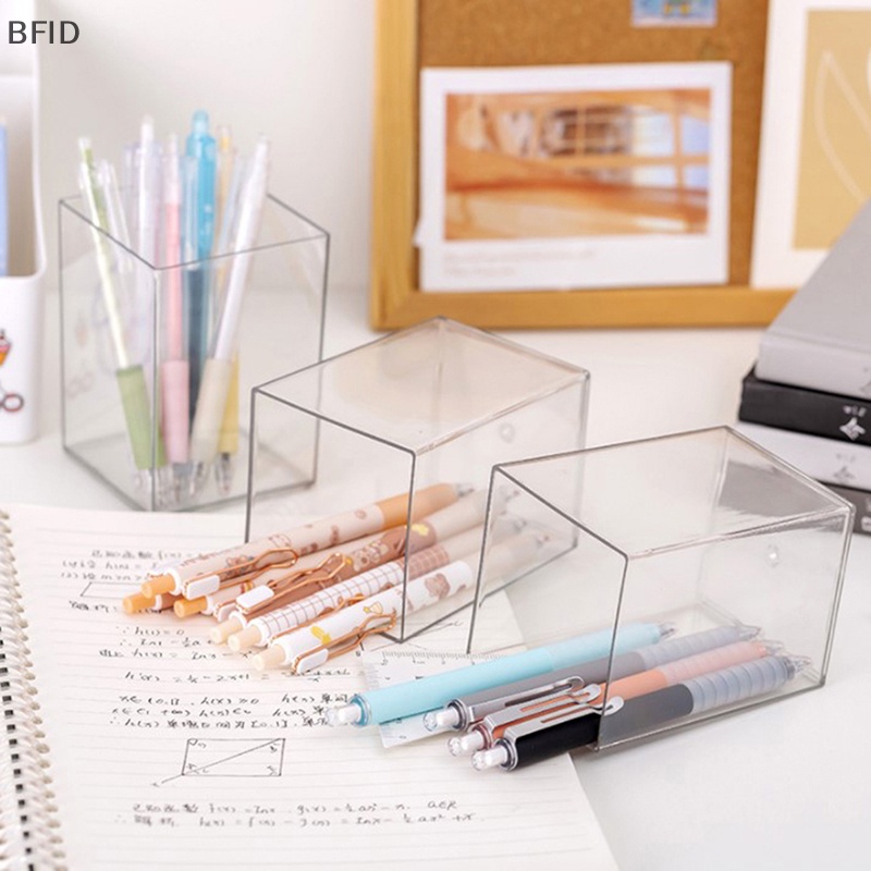 [BFID] Wadah Pulpen Akrilik Padat al Desktop Makeup Brush Wadah Tempat Pensil Perlengkapan Rumah Pena Organizer Pulpen Pot [ID]