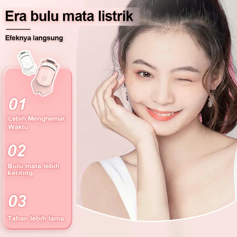 Alat penjepit bulumata Listrik 2 roda gigi Dapat mempertahankan tampilan bulu mata yang tahan lama selama 24 jam Electric Eyelash Curler Big Eye Curling Long-lasting Hold Penjepit Bulu Mata Ele