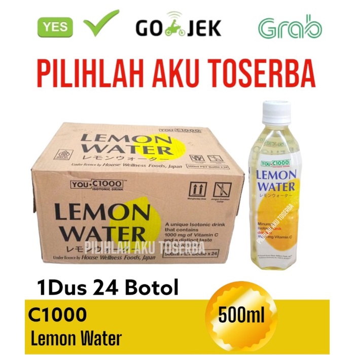 You C 1000 / YOU C1000 LEMON WATER 500 ml - ( 1 DUS isi 24 botol )