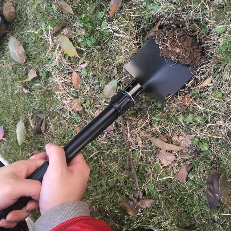 Sekop Cangkul Pacul Berkebun Mini Lipat Portable Shovel Militer Hiking Scoop Taman Gergaji Lipat Travel camping Skop Tanah Multifungsi