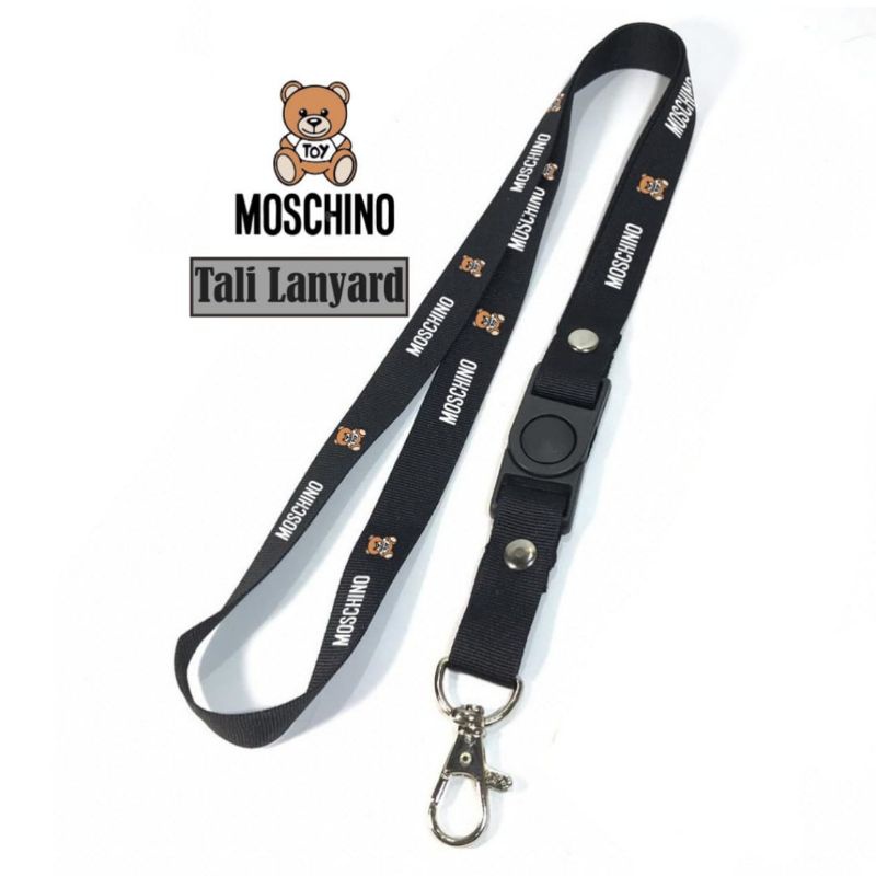 

lanyard MOSCHINO BEAR lanyard DISTRO gantungan kunci name tag id card kartu nama / tali lanyard gantungan leher fullprint