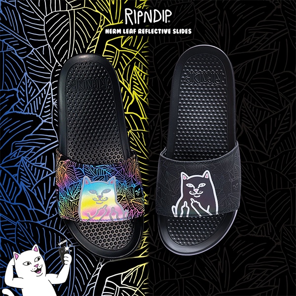 Rip n Dip Lord Jermal Leaf Camo Slides 3M Iridescent