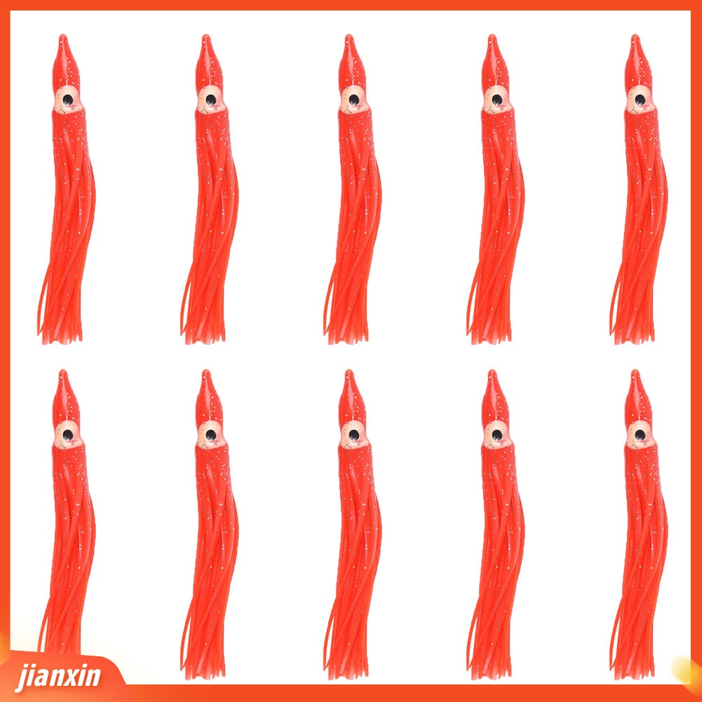 (In Stock) 10 Pcs 9 cm Memancing Buatan Cumi Gurita Umpan Lembut Umpan Tackle Aksesoris