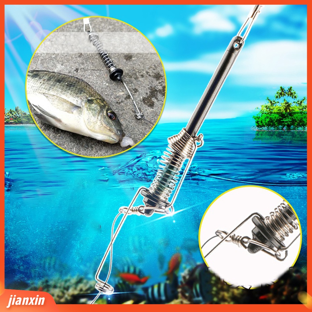 (In Stock) Otomatis Memancing Kait Elastisitas Tinggi Kecepatan Penuh Stainless Steel Musim Semi Fishhook Luar Memancing Umpan Menangkap Kait Alat Pancing