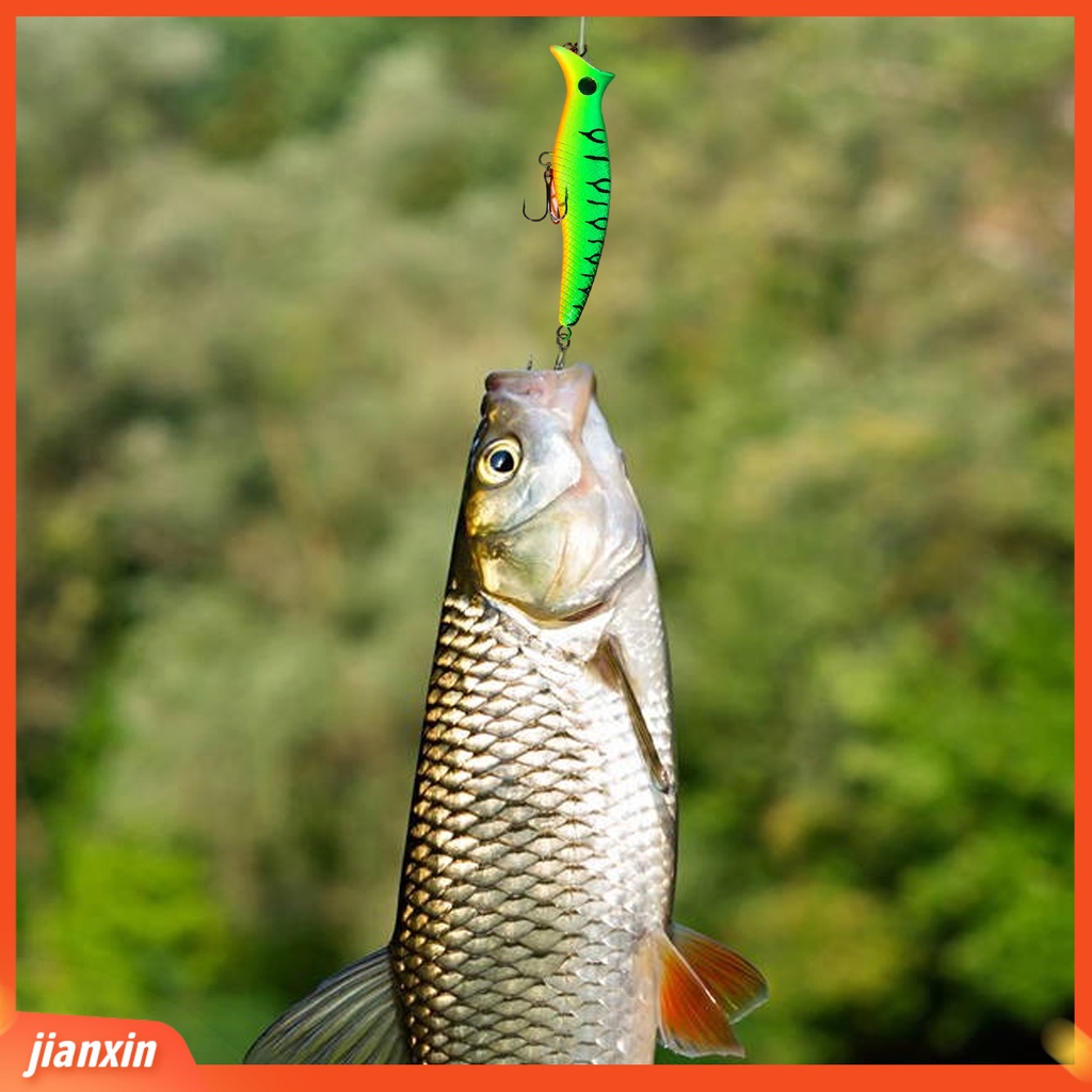 (In Stock) 12.5cm 20g Gelombang Climbing Lure Multicolor Ganda Tiga Kait Plastik Bionic Eye Fishing Lure Untuk Memancing