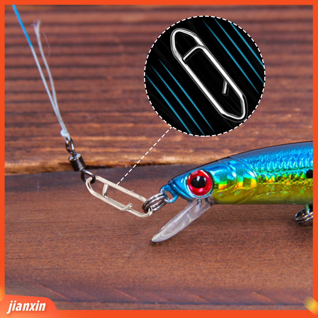 (In Stock) 30 Pcs Kekuatan Tarik Tinggi Stainless Steel Lure Hook Konektor Barel Putar Tackle Memancing Snaps Memancing Aksesoris