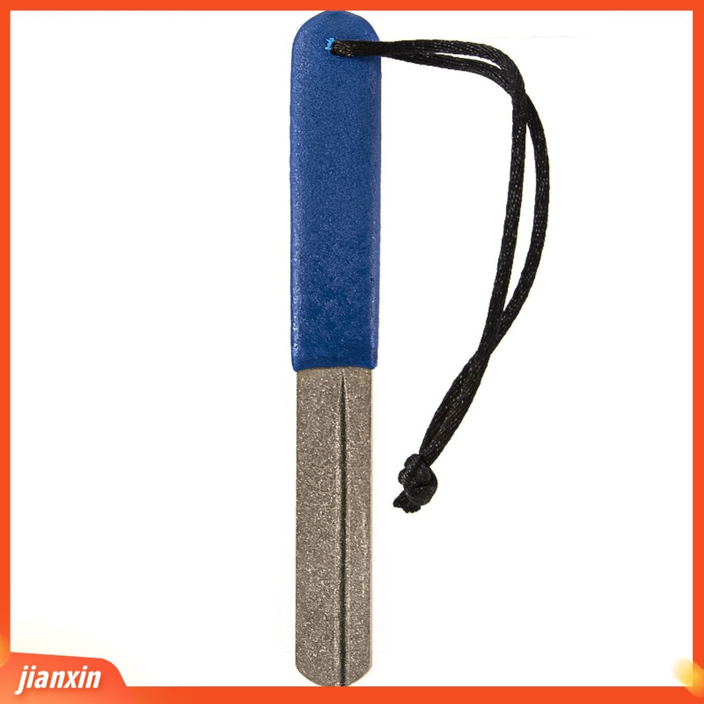 (In Stock) Alat Pengasah Kait Pancing Portabel Alur Ganda Berlian Biru Profesional Lure Hook Asah Untuk Outdoor